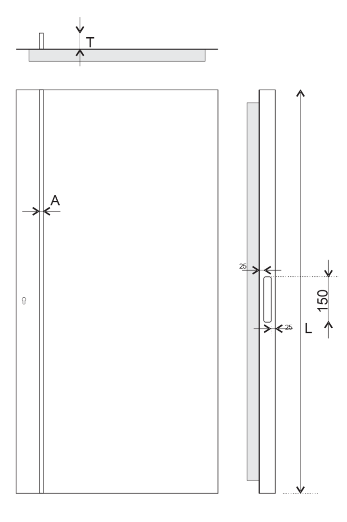 TORIX aluminium deurtrekker DTR P 05 SPECIFICATIES